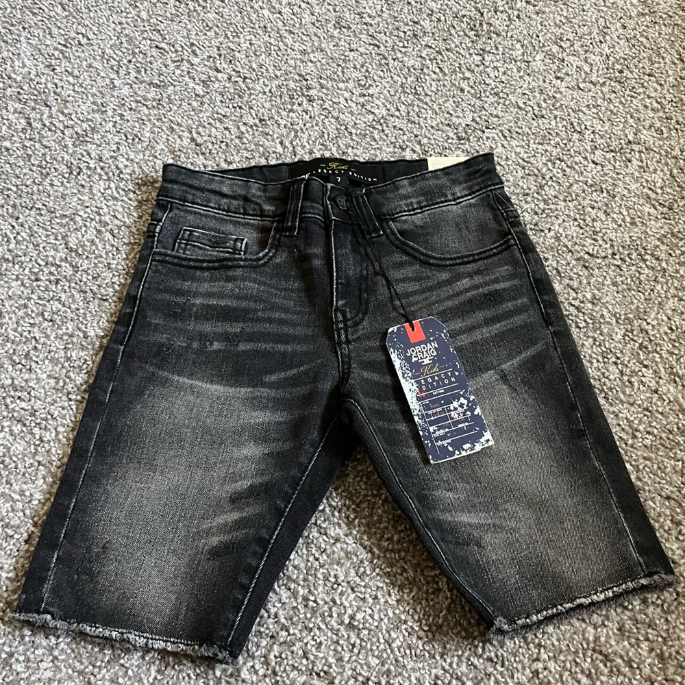 Jordan Craig Kids Black Denim Shorts